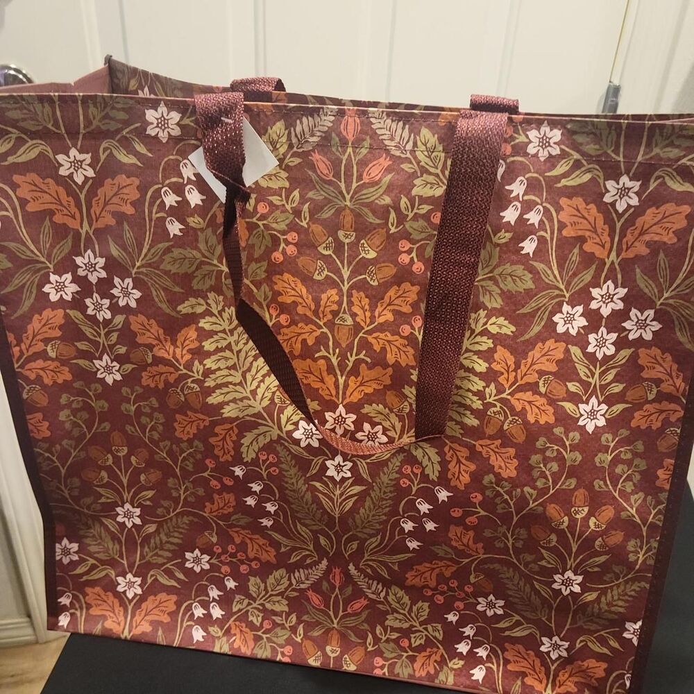 Fall brown leafes Women's reusable Bag
